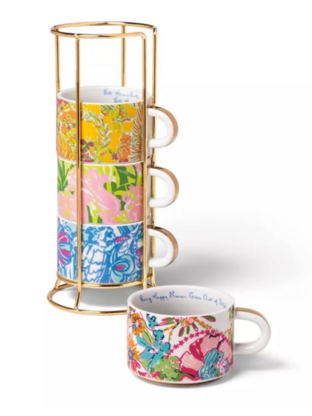 Lilly Pulitzer for Target Mugs | Espresso Stacking mugs